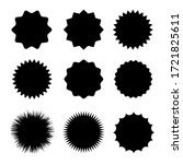 black blank stickers promo set. ... | Shutterstock .eps vector #1721825611