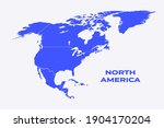 north and central america map... | Shutterstock .eps vector #1904170204