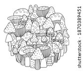 circle shape coloring page with ... | Shutterstock .eps vector #1870389451