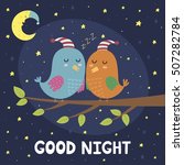 Good Night Card With Cute...