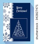 greeting christmas card with... | Shutterstock .eps vector #342827471