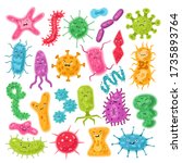 bacteria  virus  germ  microbe... | Shutterstock .eps vector #1735893764