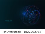 abstract futuristic hud 3d... | Shutterstock .eps vector #1022202787