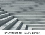 Abstract stairs in black and...