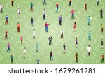 social distancing concept for... | Shutterstock .eps vector #1679261281