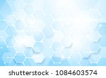 abstract blue hexagons shape... | Shutterstock .eps vector #1084603574