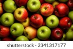 Red and green apples....