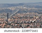 Small photo of Istanbul, Turkey - February 15, 2016 Istanbul's growing population causes house prices to rise excessively and the traffic problem to multiply.