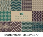 set of ten vector seamless hand ... | Shutterstock .eps vector #363393377