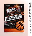 basketball sport flyer vector.... | Shutterstock .eps vector #1519719467