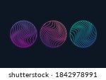 illuminated holographic circle... | Shutterstock .eps vector #1842978991