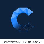 initial letter c logo connected ... | Shutterstock .eps vector #1928530547