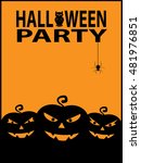 happy halloween poster... | Shutterstock . vector #481976851
