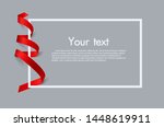 frame and border of red ribbon  ... | Shutterstock .eps vector #1448619911