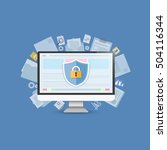 concept is data security access ... | Shutterstock .eps vector #504116344
