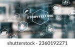 Small photo of Storytelling. Marketing tool. Product or brand values through stories