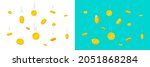 coins falling or gold money... | Shutterstock .eps vector #2051868284