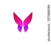 Purple Butterfly Logo Template...