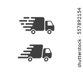 delivery truck icon flat style... | Shutterstock .eps vector #557892154