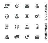 technical support flat icons in ... | Shutterstock .eps vector #1722151087