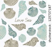 Vector Card With Sea Shells