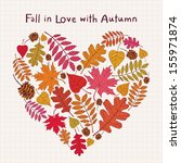 Love. Autumn. Fall Leaves And...