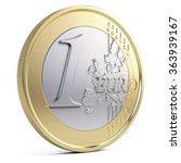 One Euro Coin Isolated On White