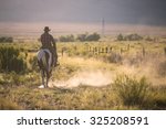 Cowboys Riding A Horse Over The ...