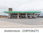 Small photo of Tailem Bend, Australia - August 05, 2022: BP OTR road house, the service station near The Bend Motorsport Park, South Australia