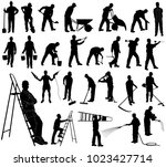  Set Of Vector Silhouettes Of...