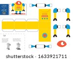 cut and glue robot toy vector... | Shutterstock .eps vector #1633921711