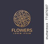floral logo. flower icon.... | Shutterstock .eps vector #771870307