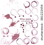 wine glass or cup stains... | Shutterstock .eps vector #381222454
