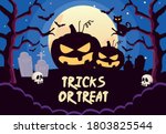 halloween tricks or treat... | Shutterstock .eps vector #1803825544