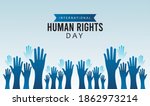human rights day poster with... | Shutterstock .eps vector #1862973214