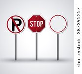 road sign design  | Shutterstock .eps vector #387395257