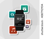 icon of smart watch design ... | Shutterstock .eps vector #408792934