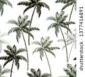 beautiful tropical vintage palm ... | Shutterstock .eps vector #1377416891