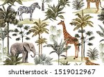 beautiful tropical vintage... | Shutterstock .eps vector #1519012967