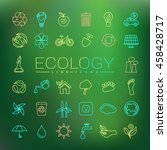 ecology line icons | Shutterstock .eps vector #458428717
