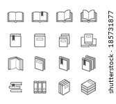 book icons | Shutterstock .eps vector #185731877