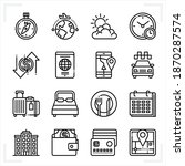 travel and vacation icons with... | Shutterstock .eps vector #1870287574