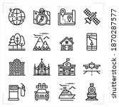 location and map icons with... | Shutterstock .eps vector #1870287577