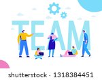 business team. team work ... | Shutterstock .eps vector #1318384451