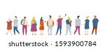 tiny people flat vector set... | Shutterstock .eps vector #1593900784