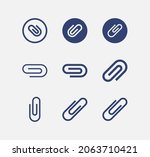 paper clip icon. binder clip... | Shutterstock .eps vector #2063710421