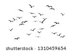 a flock of flying birds. vector | Shutterstock .eps vector #1310459654