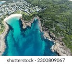 Small photo of Morna Point Aerial Drone Shot One Mile Beach NSW Australia