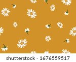 daisy seamless pattern vector... | Shutterstock .eps vector #1676559517