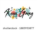 keep going with flowers and... | Shutterstock .eps vector #1885953877